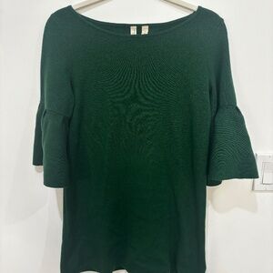 Moth by Anthropologie Chester Bell Sleeve Dress | Green | Size S | Excellent Con